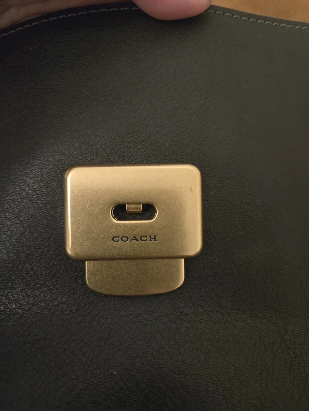 COACH Black Chain Chelsea 30 Shoulder Bag